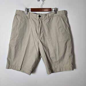 J.Crew Men's Size 35 Club Shorts 10" Tan Flat Front Preppy Career